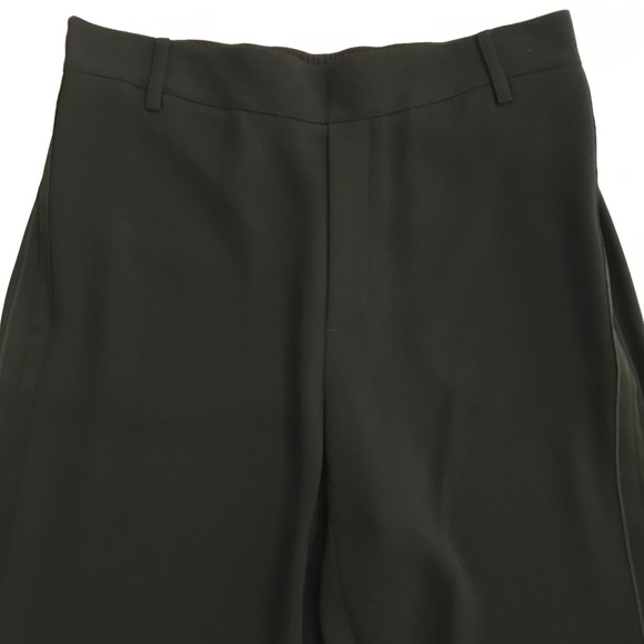 NWT Vince Crepe Satin Stripe Pull On Pants Womens Medium Black Elastic Waist NEW - Picture 9 of 13